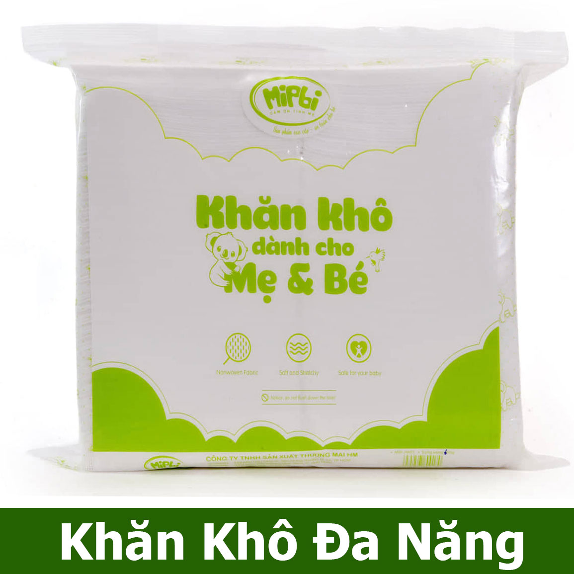 Khăn Khô Đa Năng Mipbi Bịch 600g