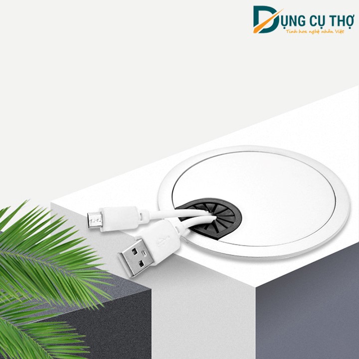 Nắp luồn dây điện tròn màu đen và trắng