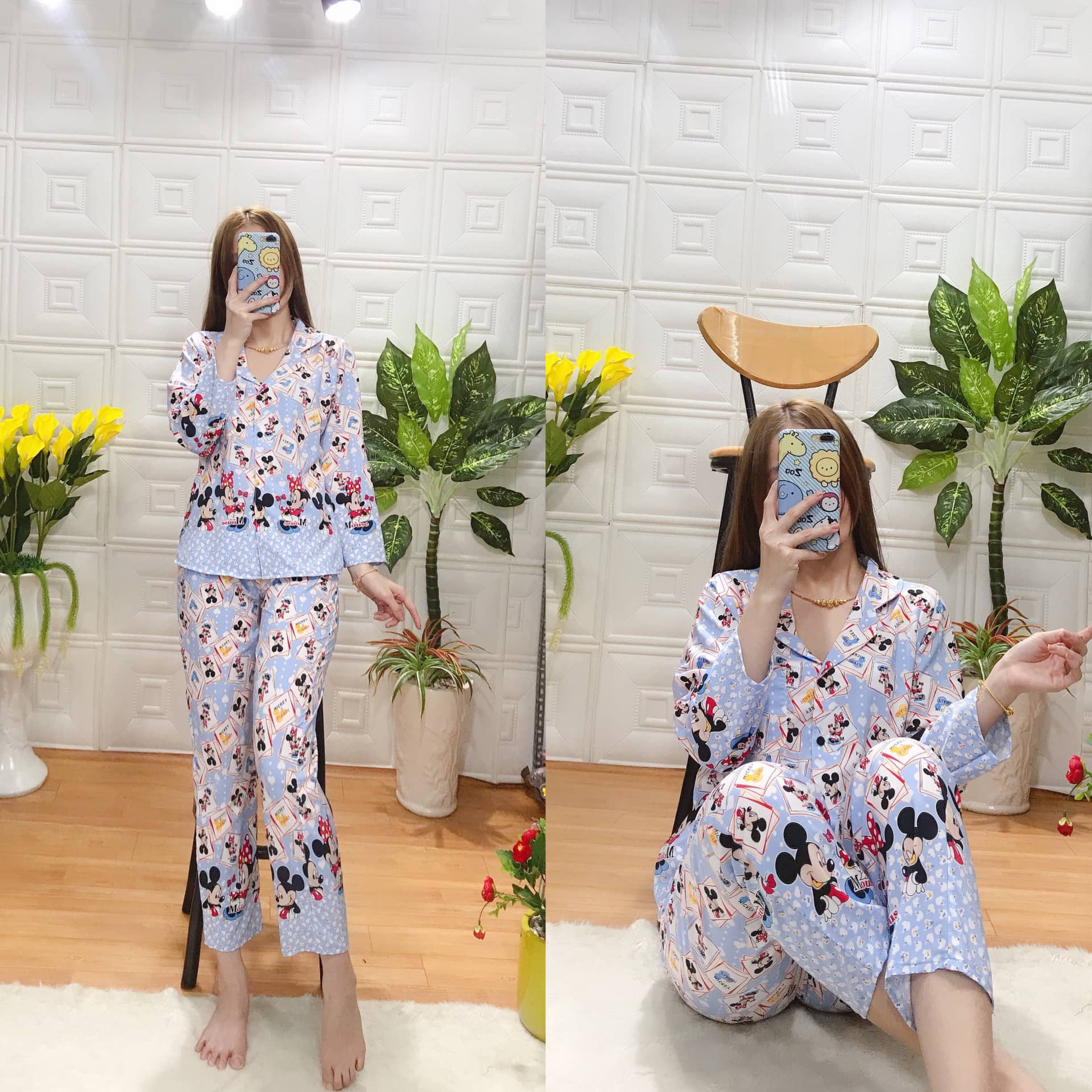 [HCM]Đồ ngủ nữ - Đồ bộ lụa satin cao cấp