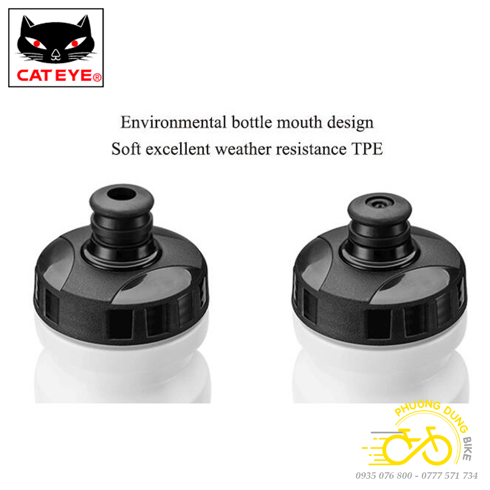 Bình Nước Xe Đạp CATEYE PP5 600ml – Nhựa An Toàn, Nhẹ, Dễ Bóp, Dùng Cho MTB/Road