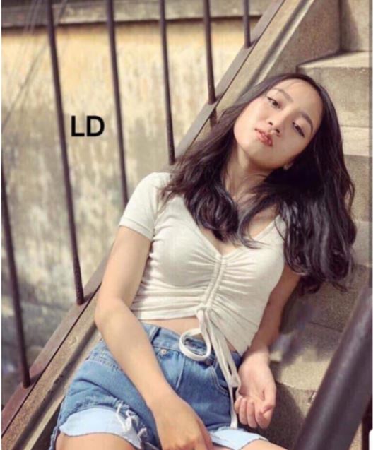 Áo croptop rút dây