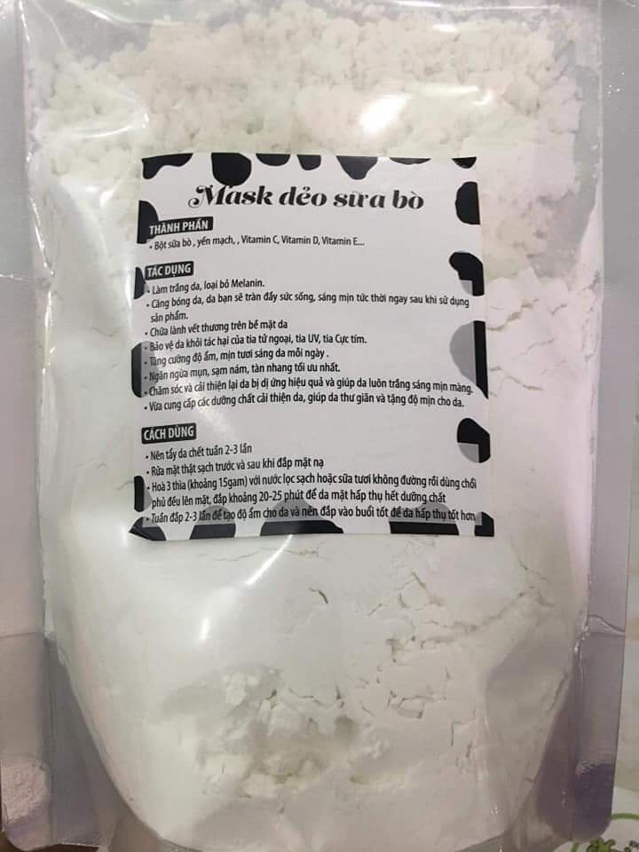 Mặt nạ dẻo sữa bò, mask dẻo sữa bò cấp ẩm