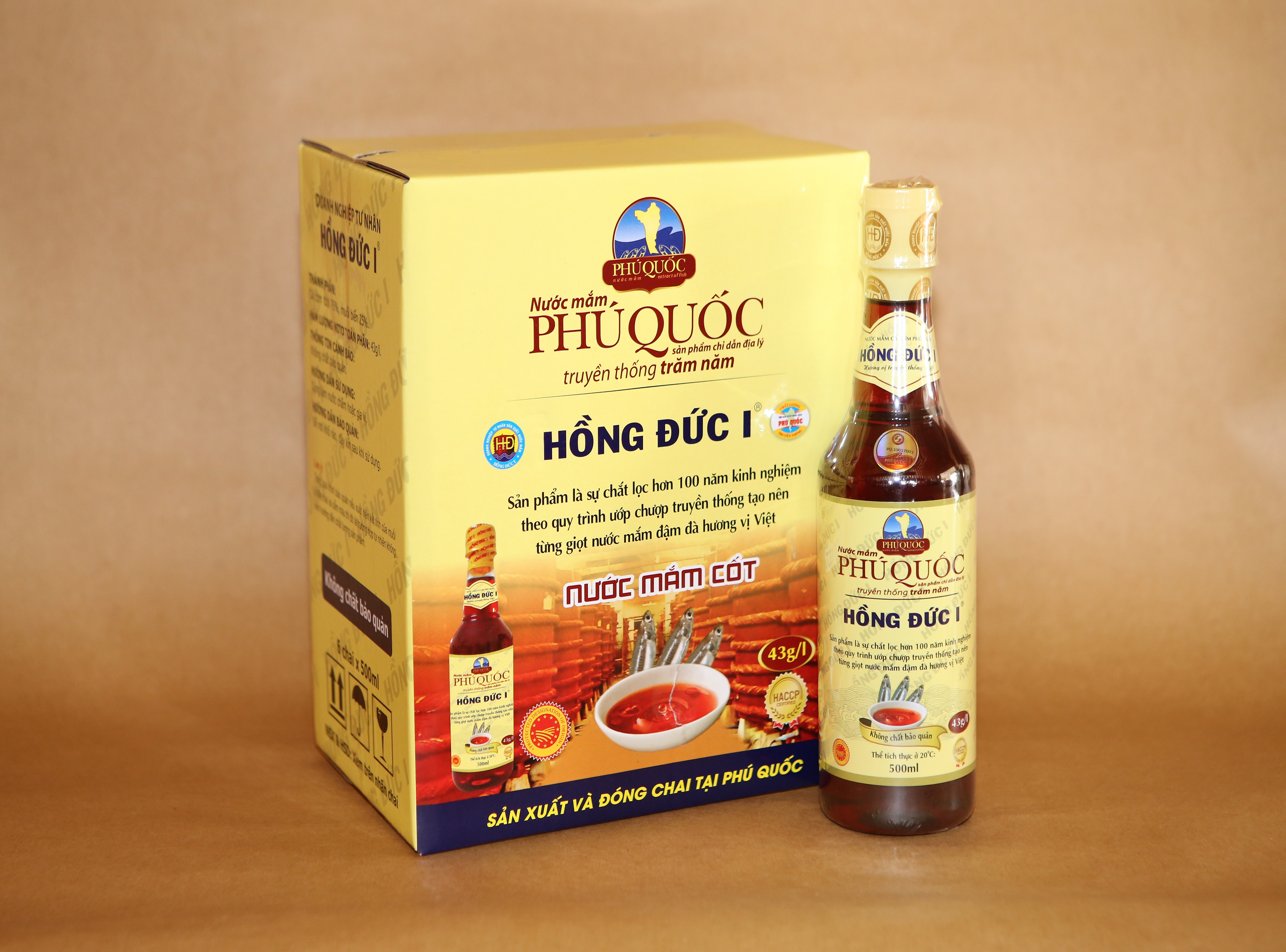 Nước Mắm Phú Quốc 500ml 43g/l - Hồng Đức 1
