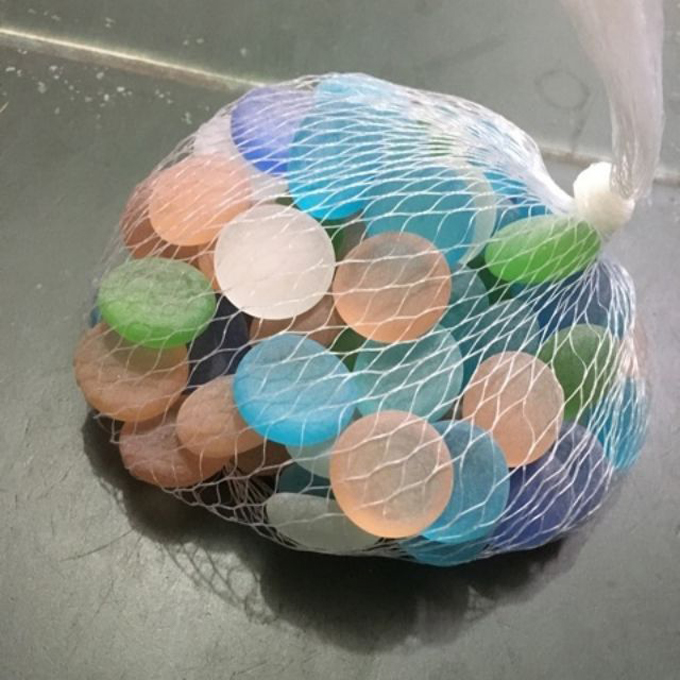 Sỏi thủy tinh trang trí thủy sinh Túi 350-400g, hạt thủy tinh nhiều màu làm nền bể cá, cốc thủy sinh