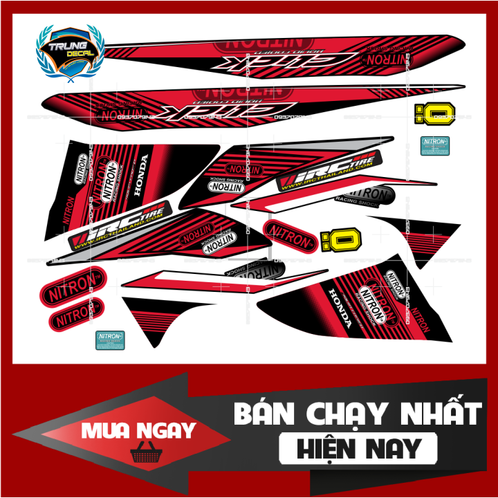 Tem rời xe click 110 Nitro đỏ đen