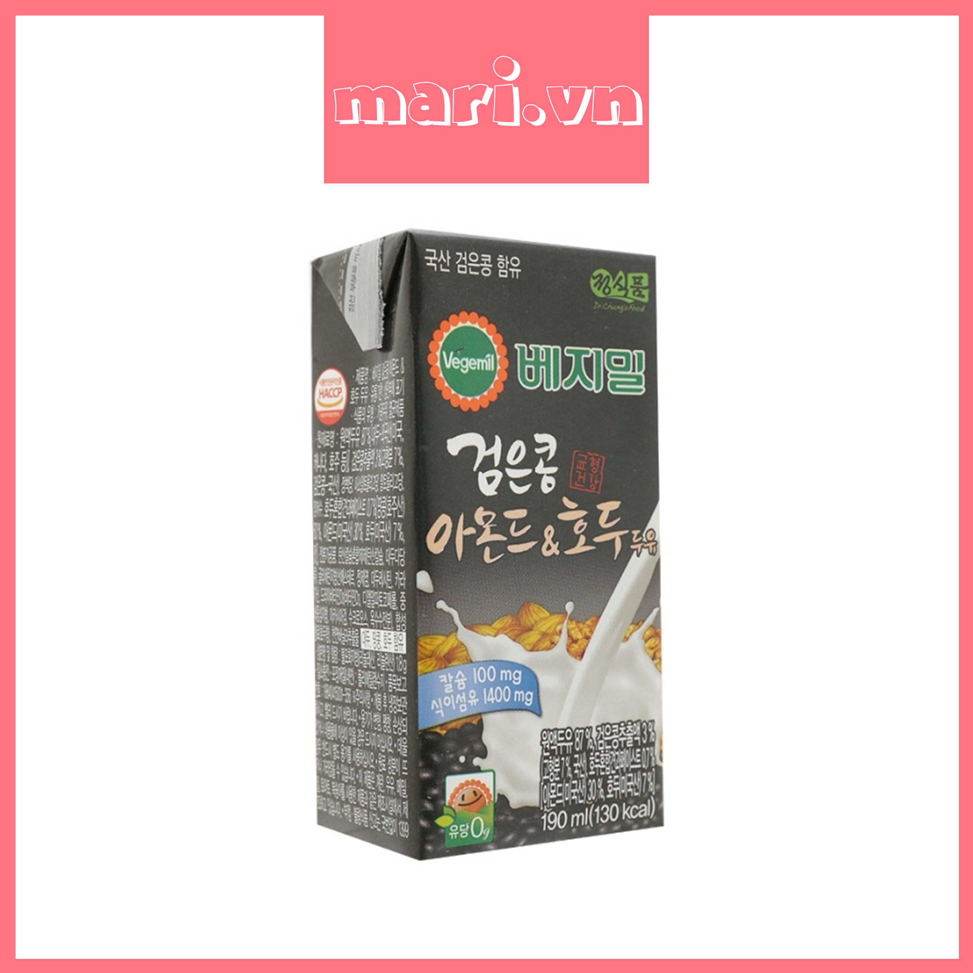 Set 16 hộp sữa Đậu Đen Óc Chó Vegemil 190ml