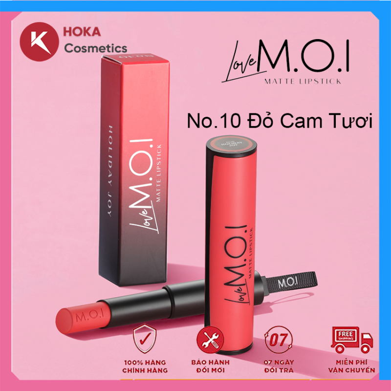 Son thỏi love MOI son thỏi Hồ Ngọc Hà - mỹ phẩm M.O.I hàng chính hãng Hoka Shop, nhẹ môi, dễ chịu khi dùng thường xuyên