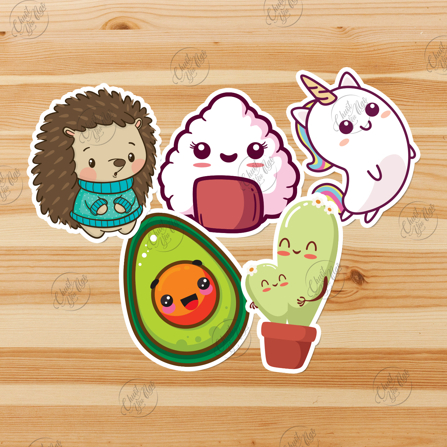 100 mẫu sticker hình dán Kawaii dễ thương