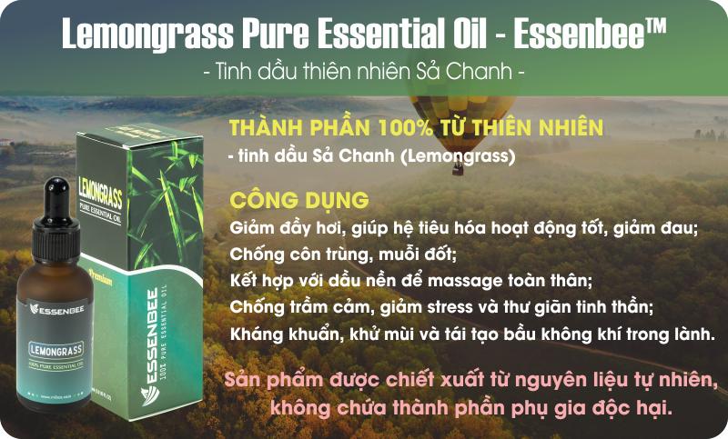 Tinh dầu thiên nhiên Sả Chanh - Essenbee - 30ml