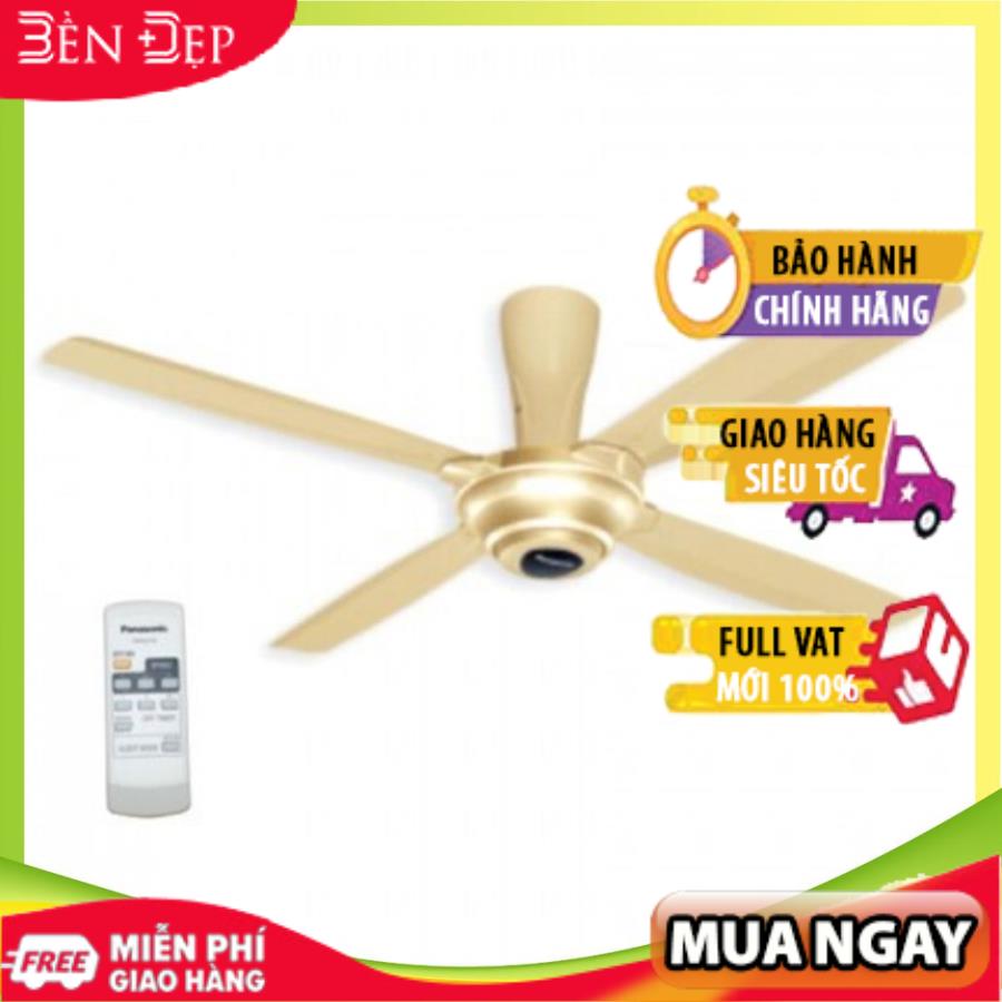 Quạt trần panasonicPT4 cánh trục ngắn màu đồng có đk F56MPG