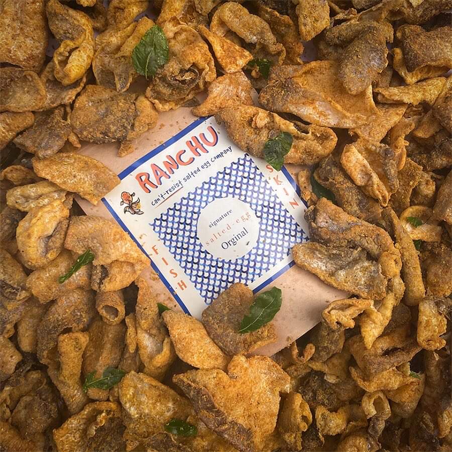 [Đồ ăn vặt] - Da cá trứng muối Ranchu 150g vị cay