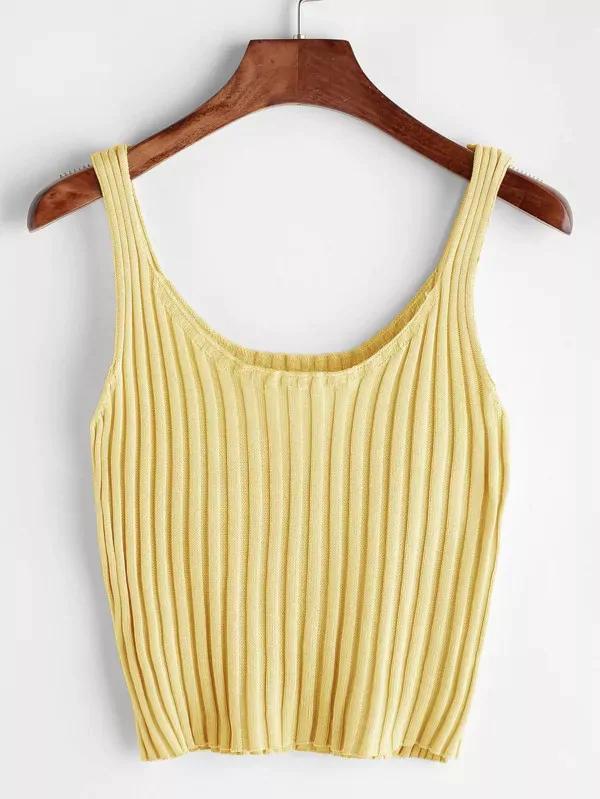 Áo thun ba lỗ body gân croptop