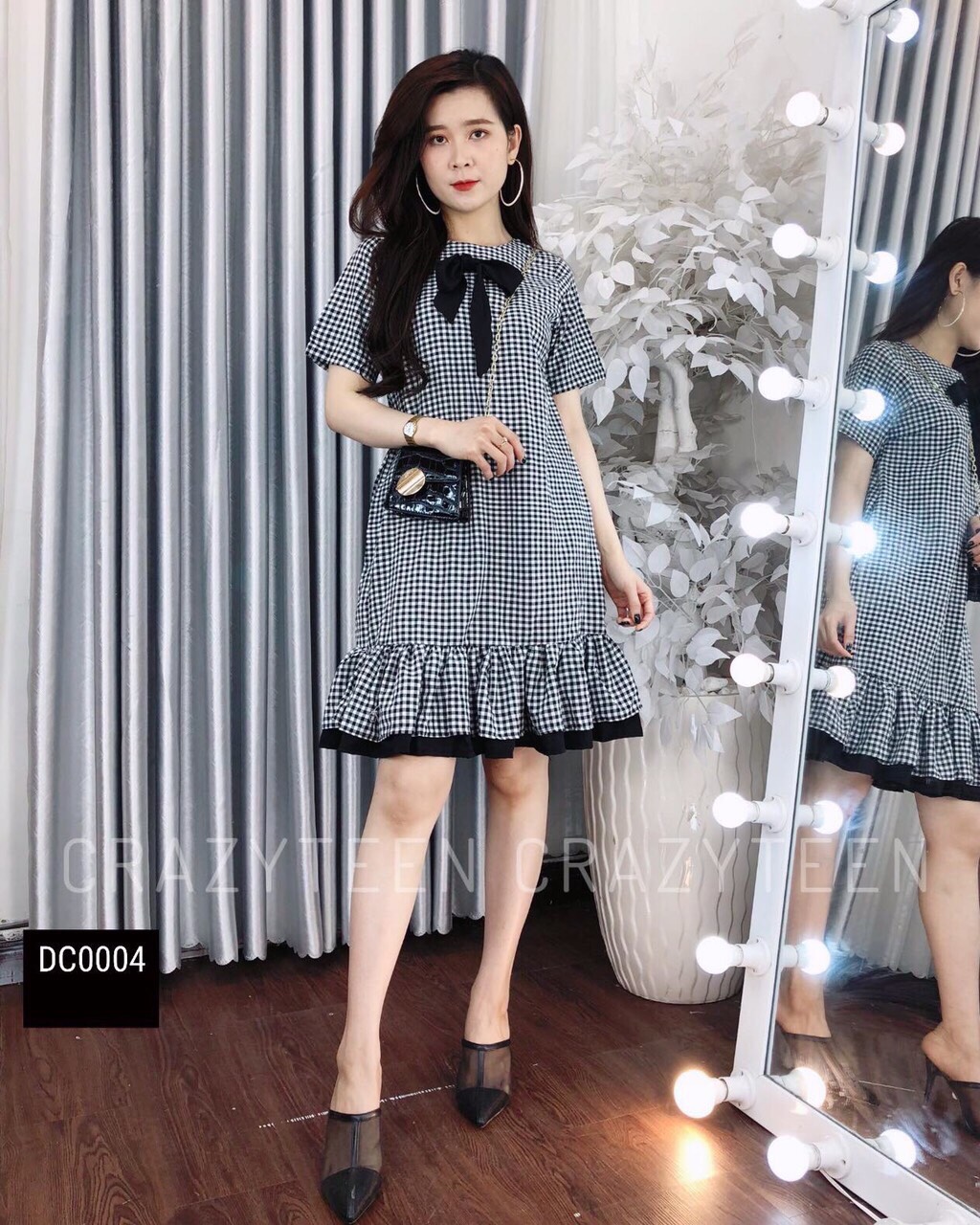 [HCM]ĐẦM CARO CỘT NƠ ĐUI CÁ