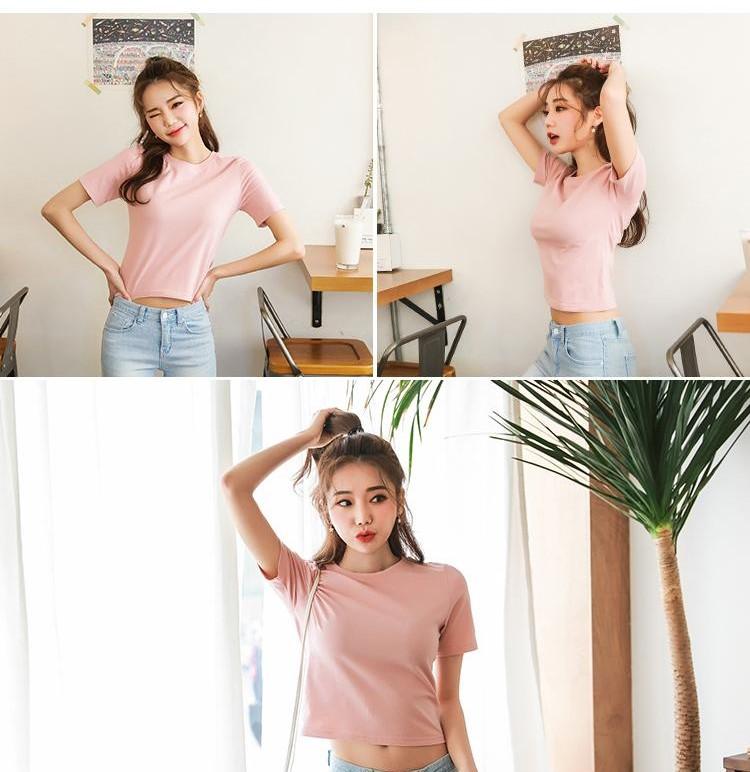 [HCM]Áo thun trơn nữ croptop form rộng