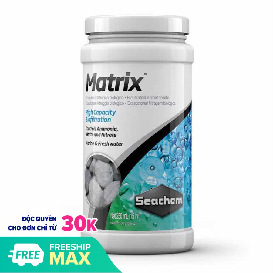 Seachem Matrix HỘP 1 LÍT - Vật Liệu Lọc Xử Lý Nước cho hồ cá cảnh - Hàng Công Ty