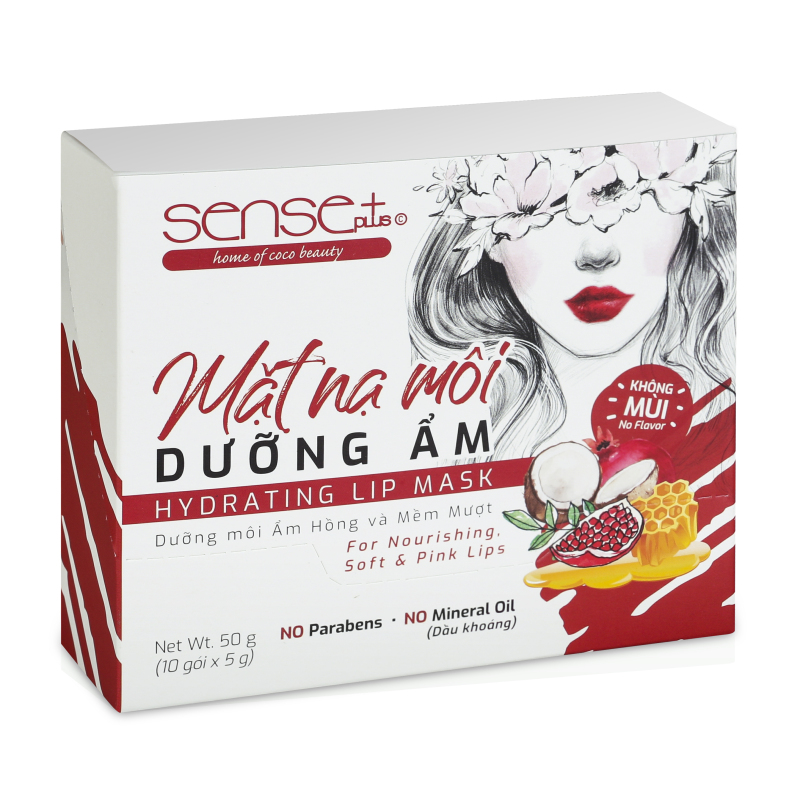 HỘP MẶT NẠ MÔI DƯỠNG ẨM SENSE PLUS 5G x 10