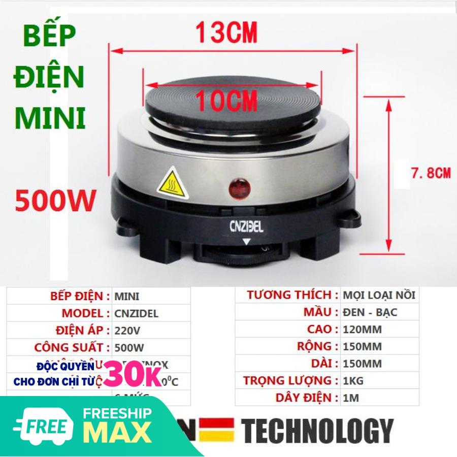 [HCM]Bếp điện mini 500w nắp gang