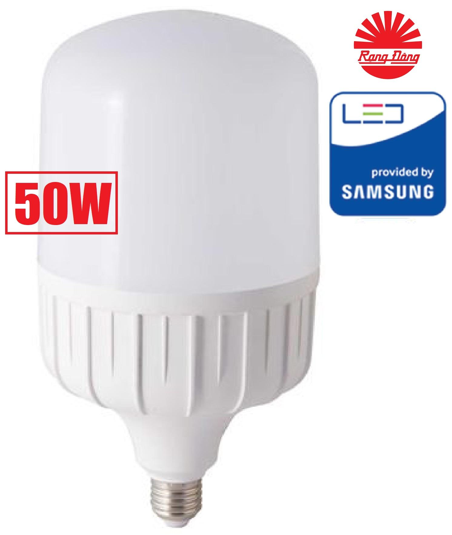 Bộ 2 bóng đèn 50W Rạng Đông LED Bulb trụ E27