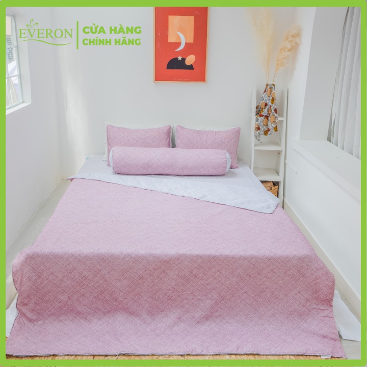 Chăn bốn mùa K-Bedding KMTP 109, MicroTencel Hồng