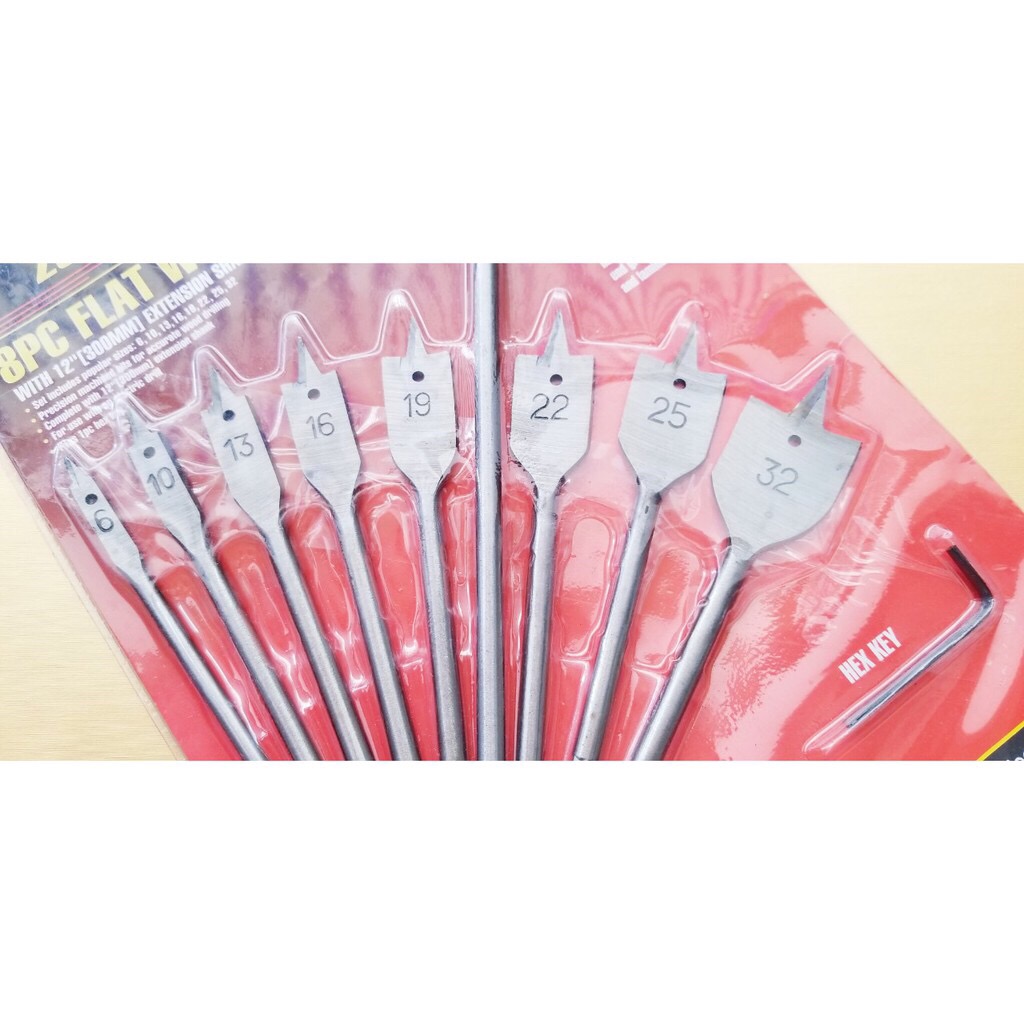 [HCM]BỘ 8 MŨI KHOAN KHOÉT GỖ ĐUÔI CÁ