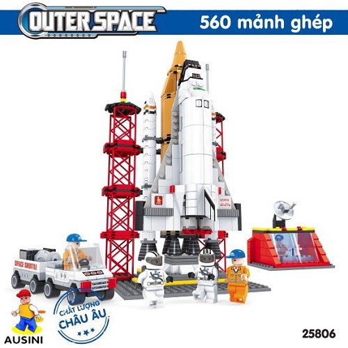 Đồ chơi lắp ráp ausini - mô hình mô hình tàu vũ trụ no. 25806 - 560 mảnh ghép