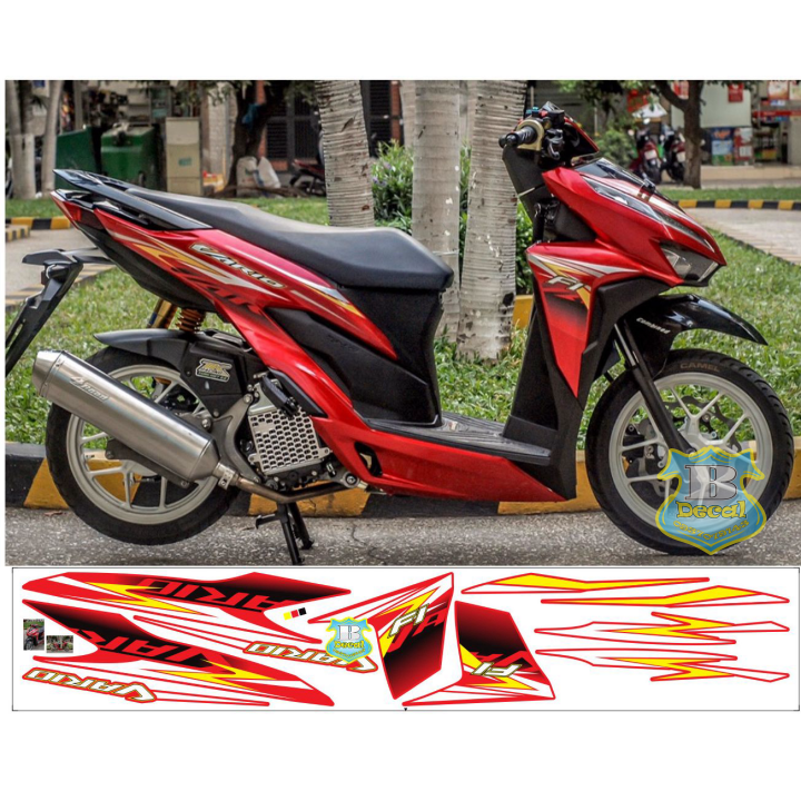 Tem rời vario 150 dán xe đỏ tuấn decal