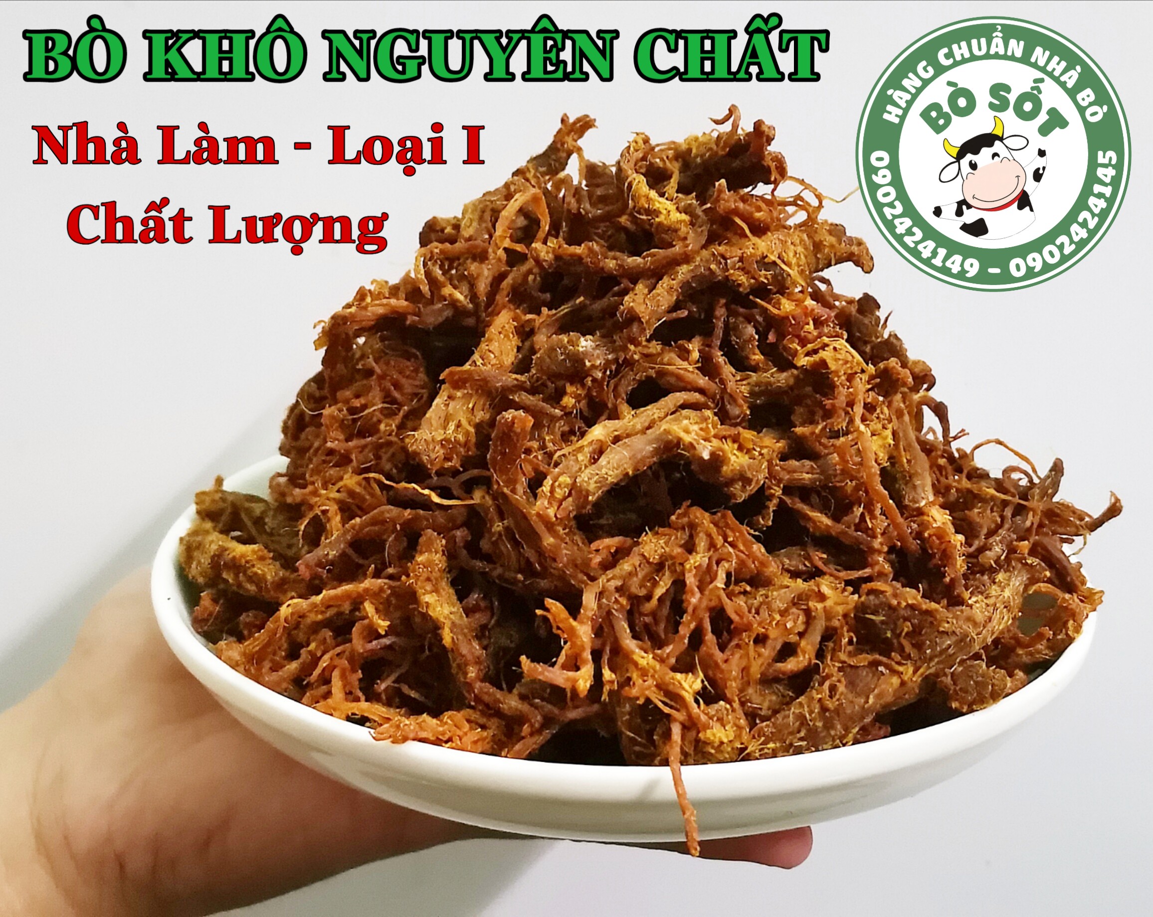 [LOẠI NGON] 100gram KHÔ BÒ XÉ NGUYÊN CHẤT