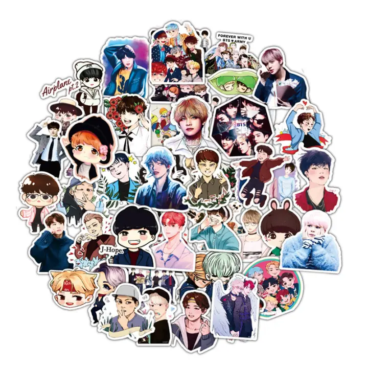 50 Sticker BTS, hình dán BTS, nhóm nhạc BTS, giấy dán BTS, Army | Lazada.vn