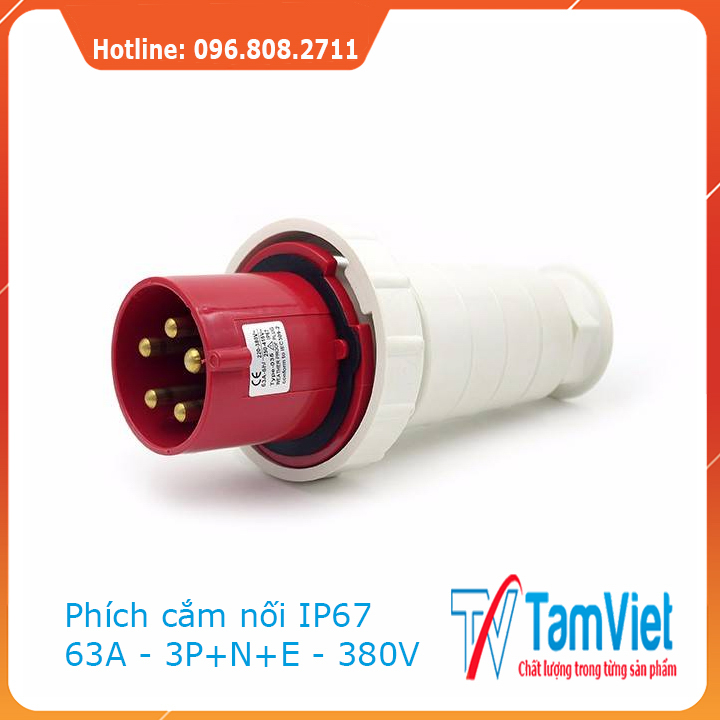 Phích cắm công nghiệp 63A- 5 chấu -380V