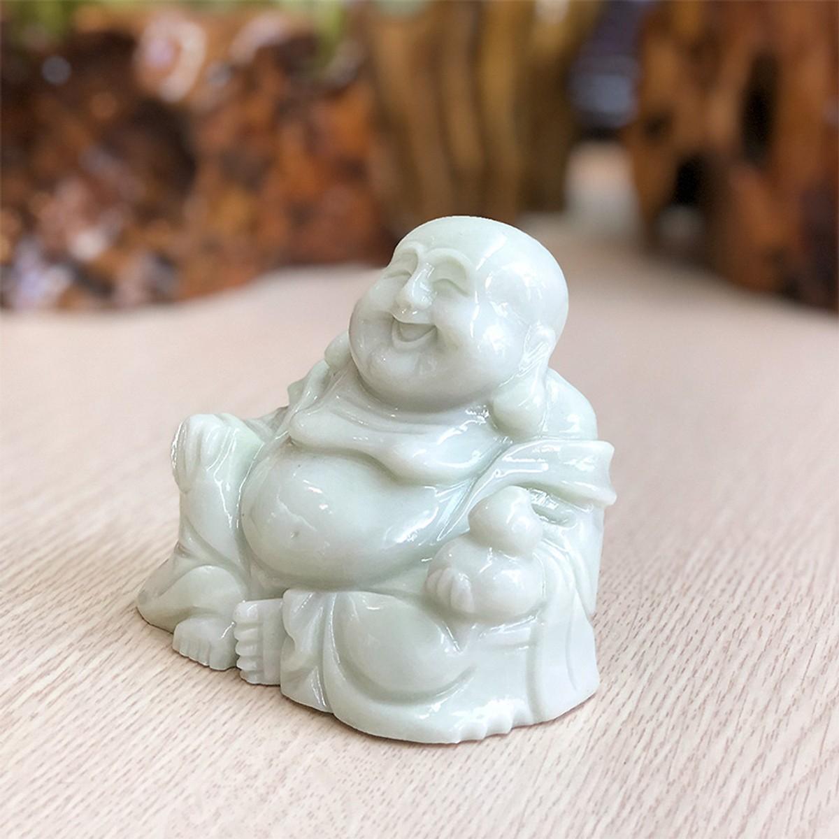 Tượng Phật Di Lặc đá tự nhiên 10cm