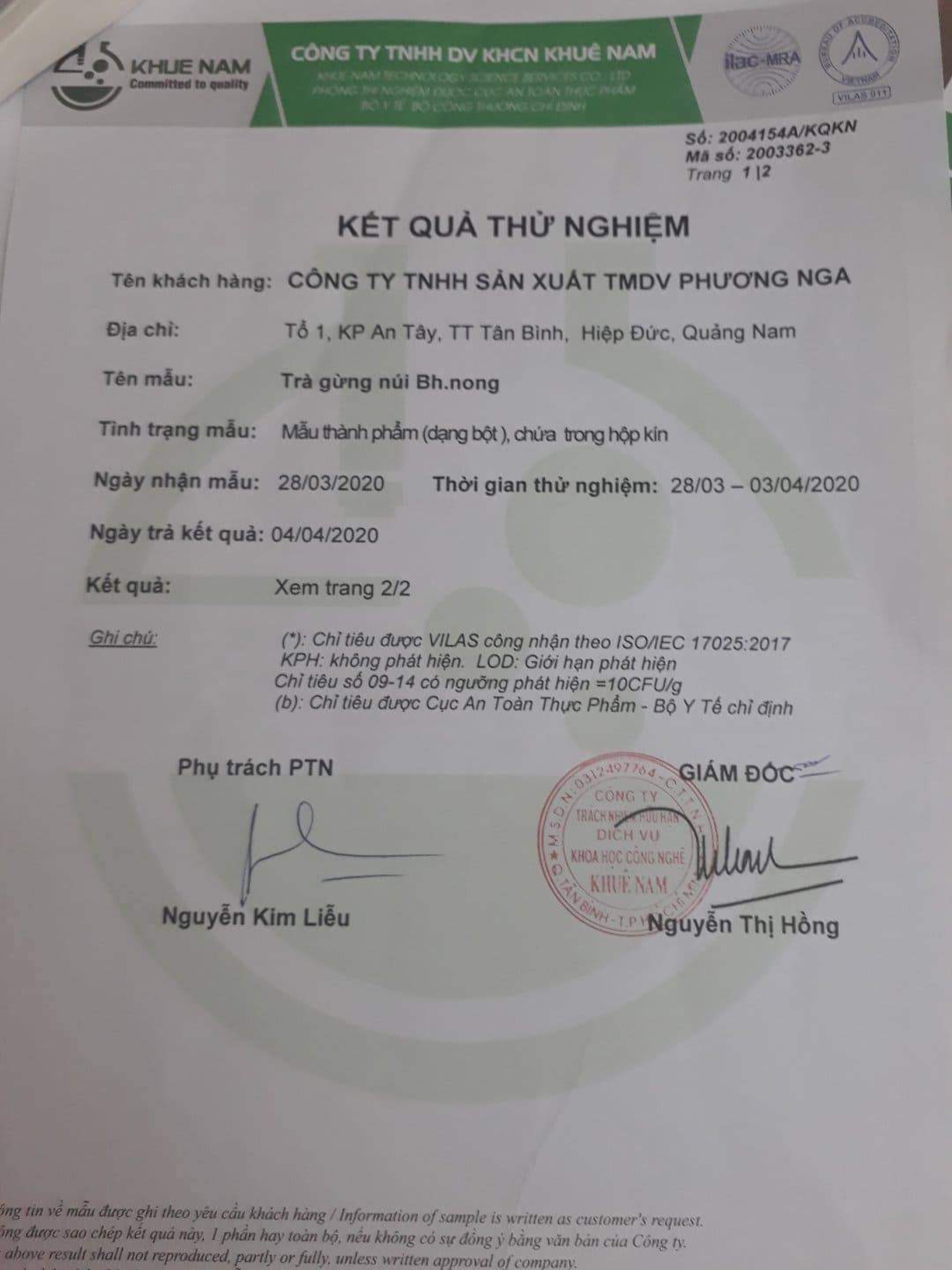 Trà gừng núi Bh'nong