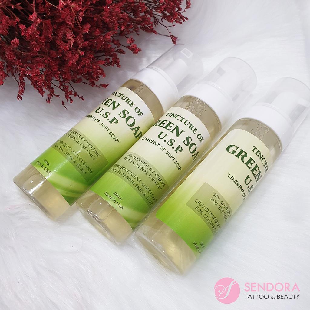 [HCM]Dung Dịch Vệ Sinh Xăm Green Soap pha sẵn 200ml