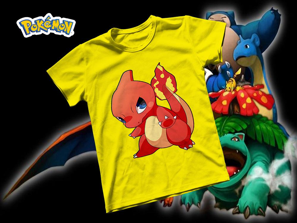 [HCM]Áo thun Cotton Unisex - Anime - Pókemon - Pokemon Lizardo