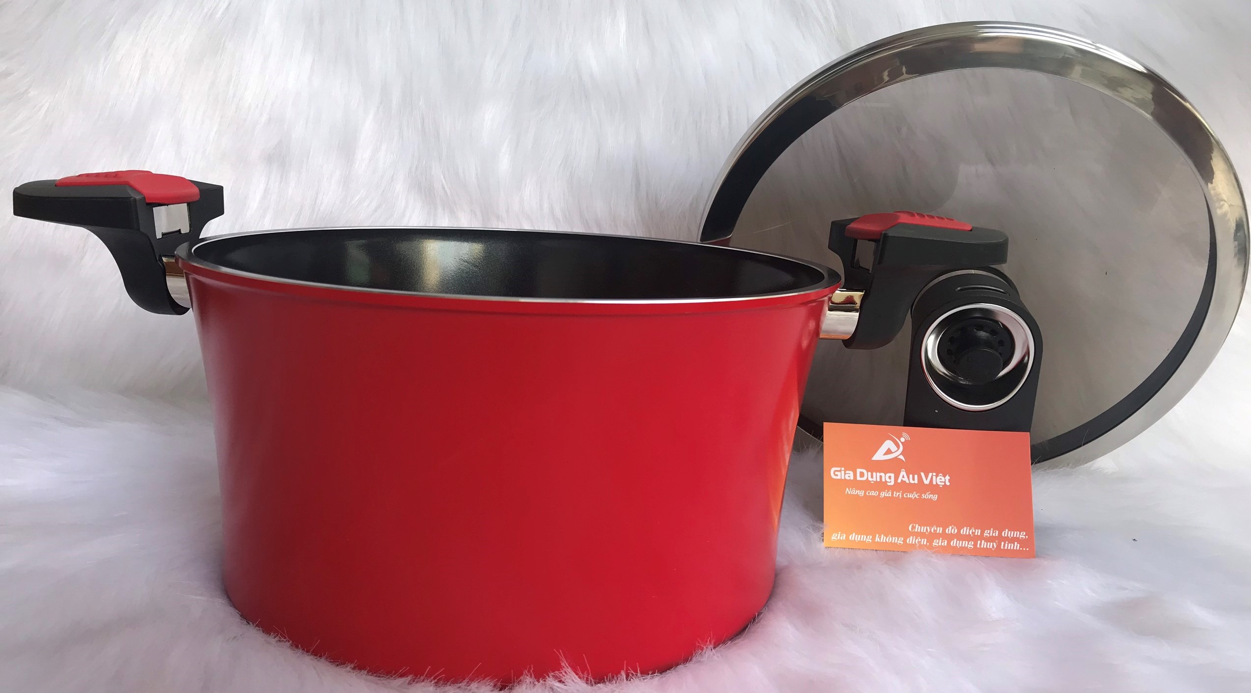 [HCM]Nồi áp suất chậm đáy từ happycall đỏ 46l ( 3003-1126)