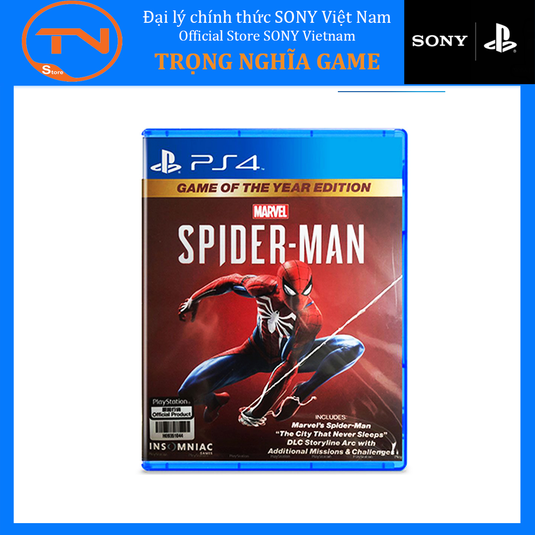 Đĩa game PS4 - SpiderMan Game of The Year Asia