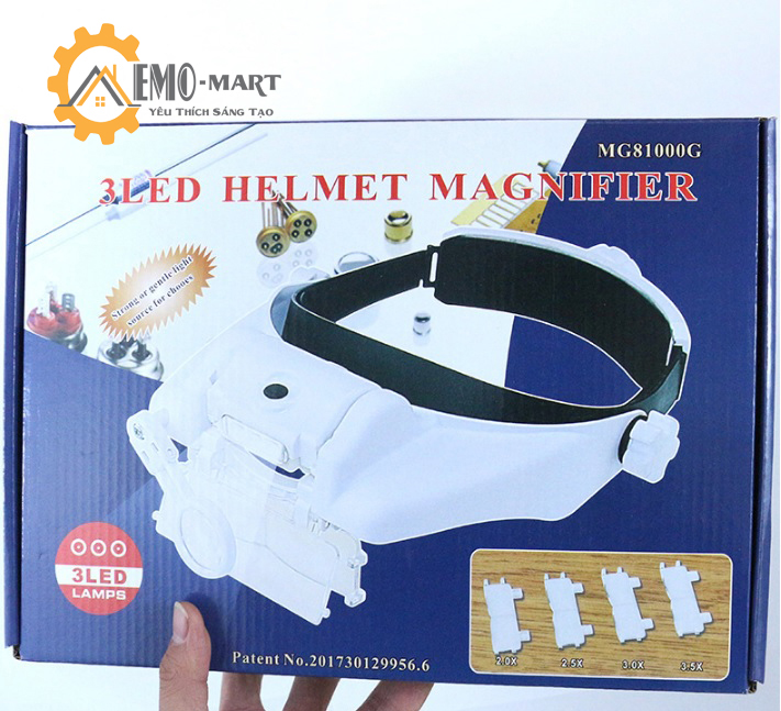 [FreeshipMAX] Kính lúp đeo đầu có đèn led chiếu sáng MG81000G