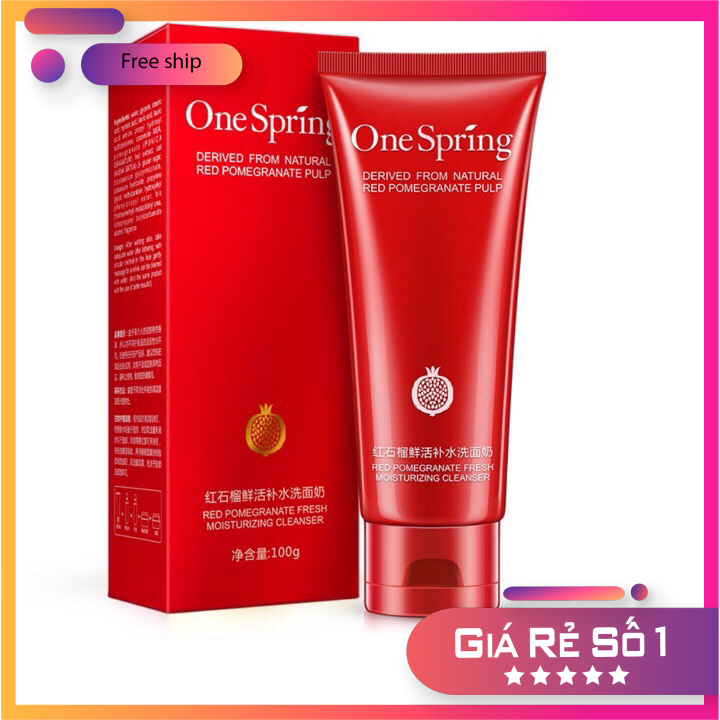 Sữa rửa mặt sáng da dưỡng ẩm one spring lựu đỏ chính hãng