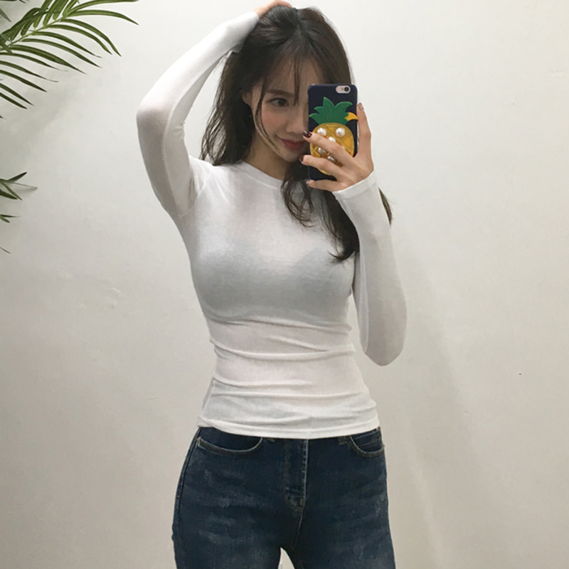 [HCM]ÁO THUN NỮ TAY DÀI FORM BODY