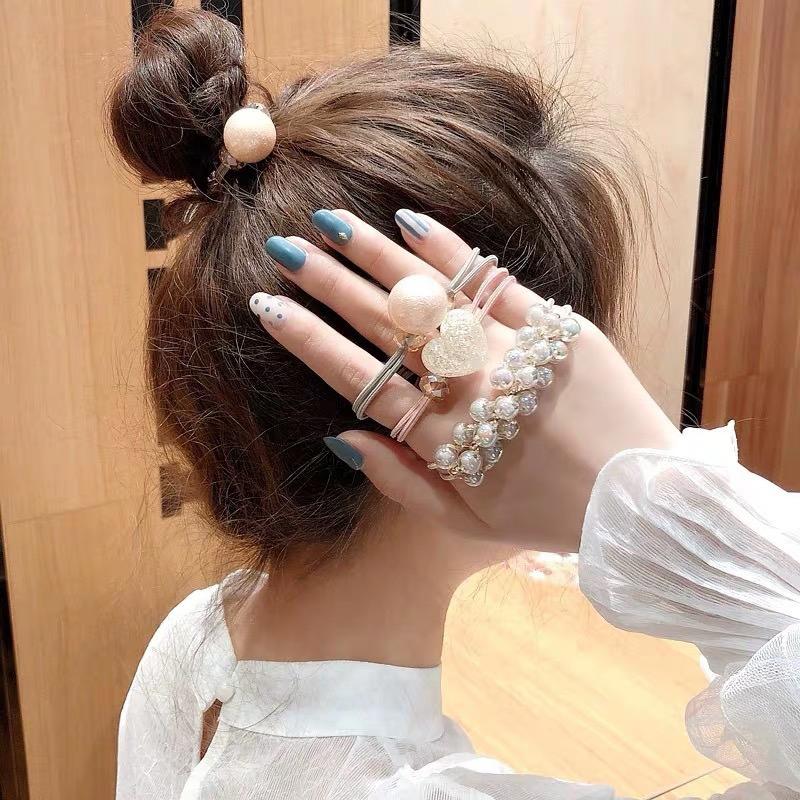 Set dây cột tóc Hàn Quốc 3 sợi