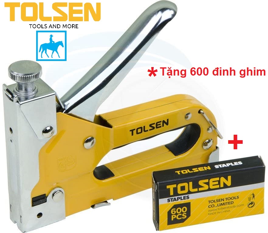 [HCM]Kìm kềm bấm đinh ghim điều chỉnh tăng lực Staple TOLSEN 43021 Tặng Hộp Đinh Ghim 600 đinh