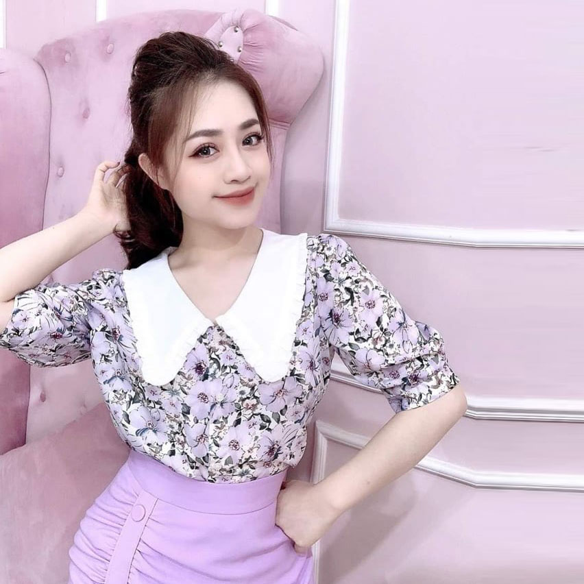 Áo sơ mi nữ công sở cổ tim