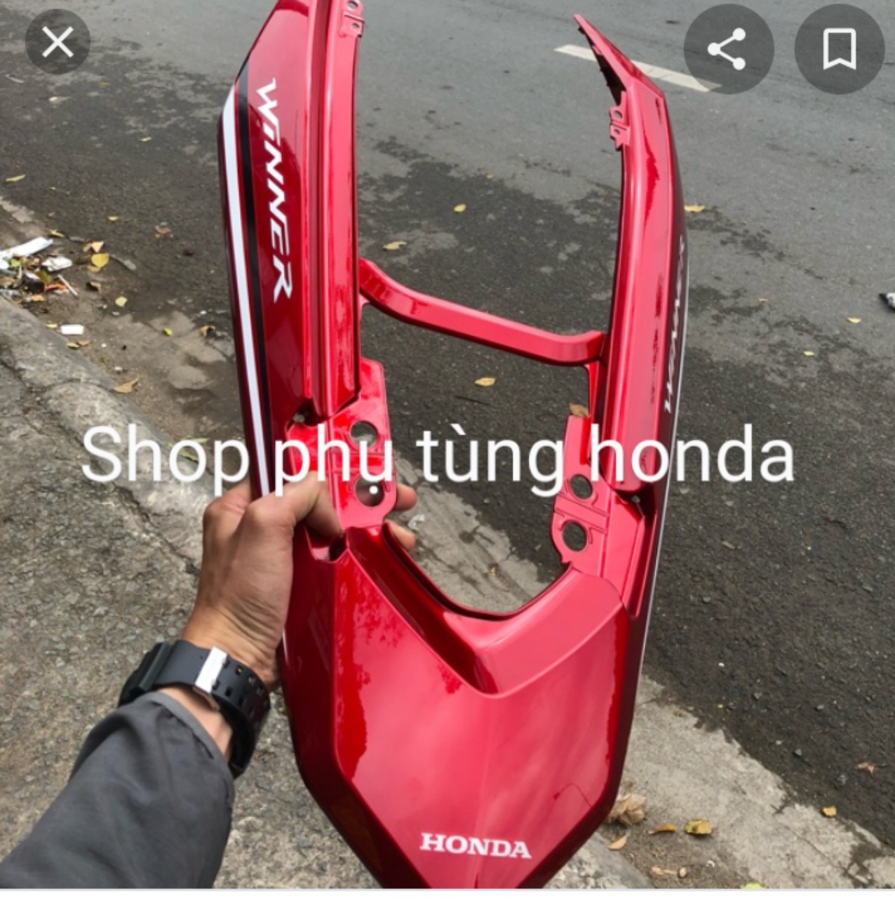 ỐP ĐUÔI SAU CHO CHO XE WINNER V1 MÀU ĐỎ CHỮ CHÌM, CÓ ĐỦ MÀU