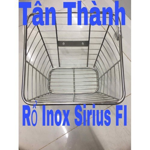 Rổ innox 10li cho sirius fi 2 lỗ - vindecal bd