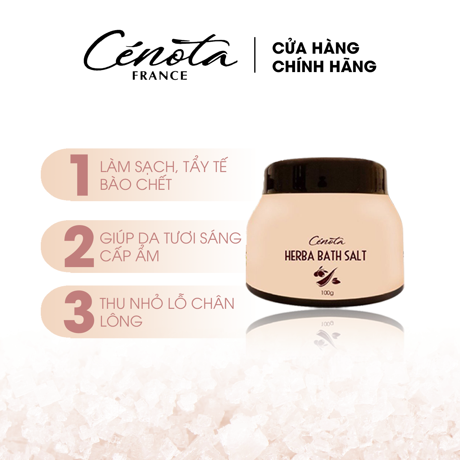 Muối tắm thảo dược Cénota Herba Bath Salt 100g