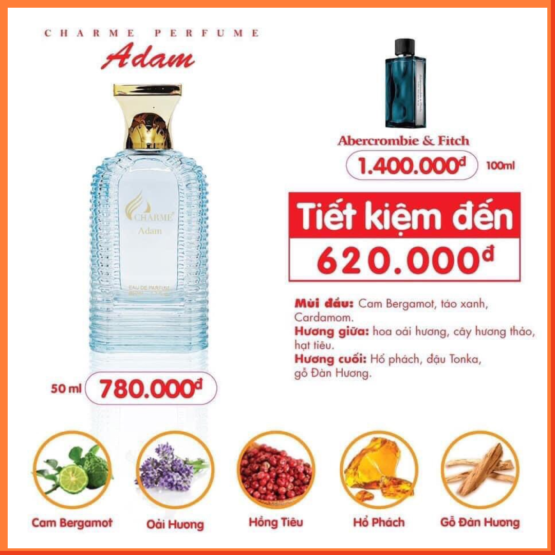 [HCM]NƯỚC HOA NAM ADAM 50ml