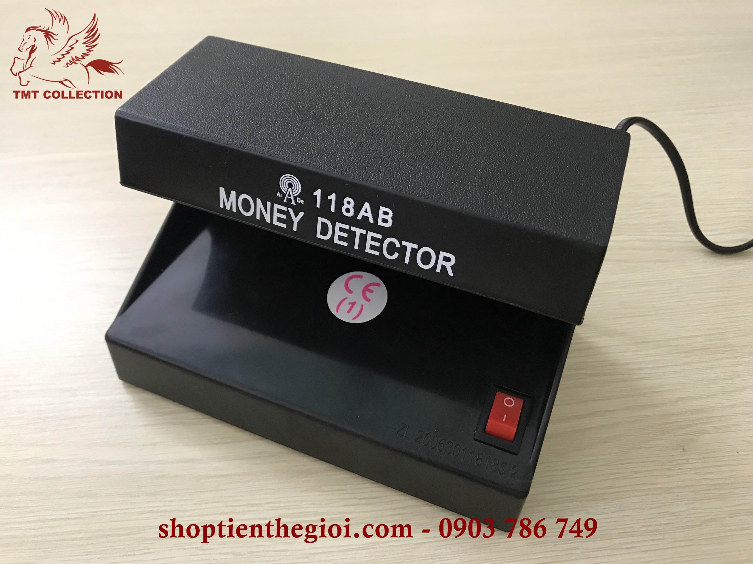 Máy soi, đèn soi tiền giả để bàn Kích thước 16cm x 10cm x 10cm, màu màu đen - SP000222