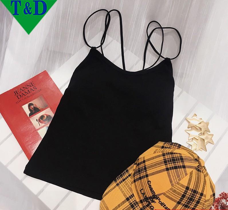Áo hai dây phối dây chéo lưng
