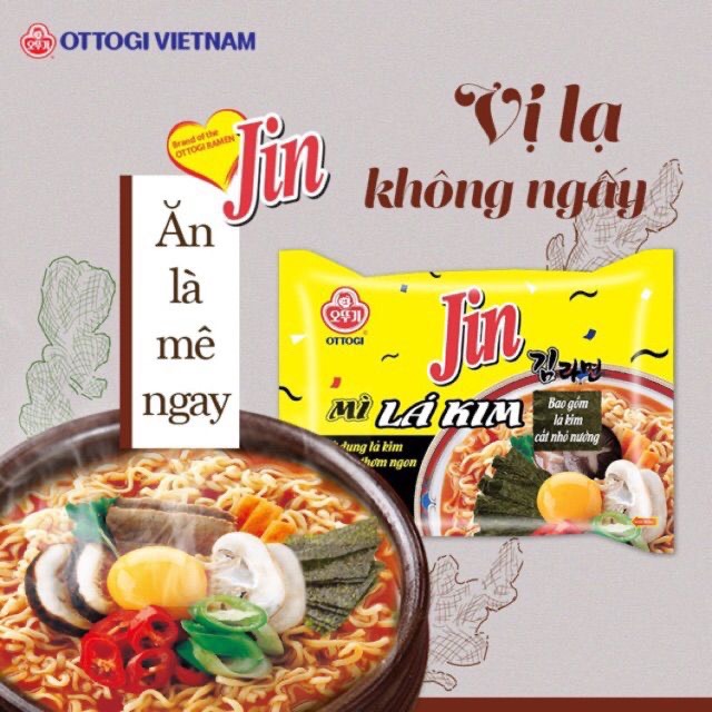 Combo 10 gói - Mì lá Kim OTTOGI 122g,