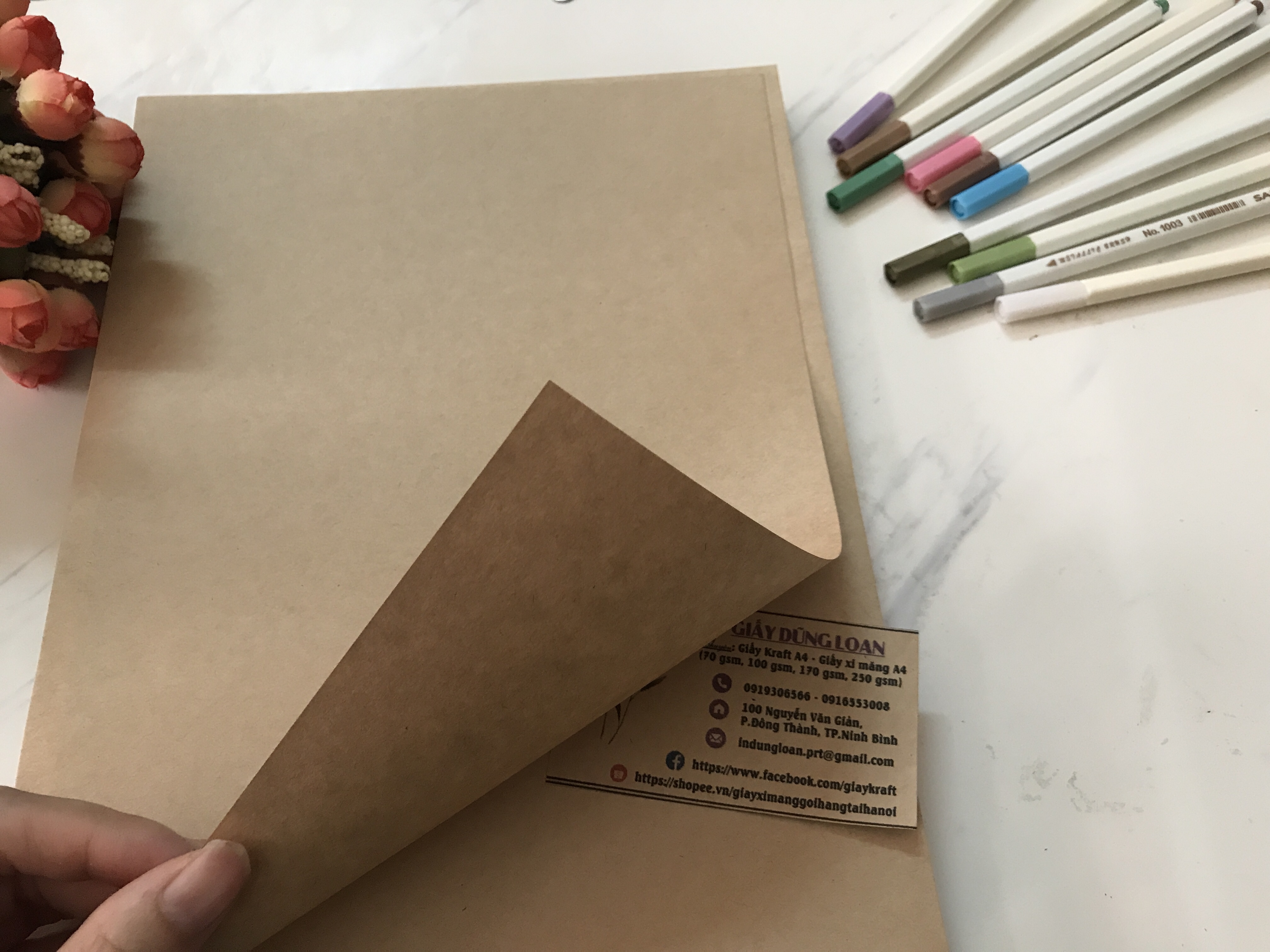 Giấy Kraft A5 định lượng 100gsm (300 tờ)