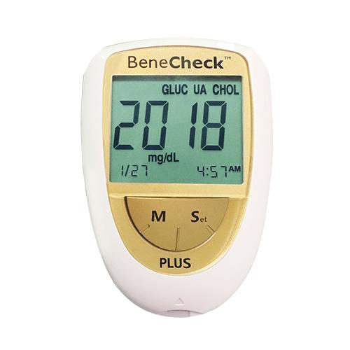 máy đo đường huyết, mỡ máu, acid uric 3 trong 1 benecheck plus 3